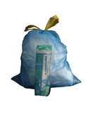 15 Sacchi azzurro 55x65cm 44Lt 16µ con maniglie Rolsac 10191