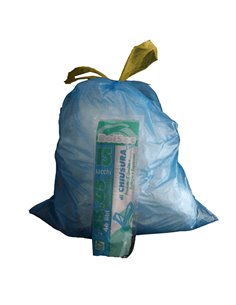 15 Sacchi azzurro 55x65cm 44Lt 16µ con maniglie Rolsac 10191 Rolsac SACCHI RIFIUTI