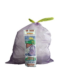 15 Sacchi viola 55x65cm 44Lt 18µ con maniglie Rolsac 10050 Rolsac SACCHI RIFIUTI