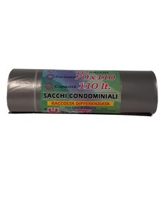 10 Sacchi Grigio trasp. 70x110cm 110Lt 22µ Rolsac 10466 Rolsac SACCHI RIFIUTI