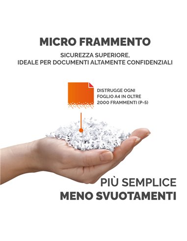 Distruggidocumenti a microframmenti LX-201 nero Fellowes 5050001 FELLOWES A FRAMMENTI E MICROFRAMMENTI