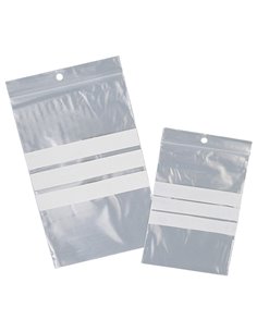 100 SACCHETTI ZIP 120x170 mm con bande scrivibili e foro Viva 3080BAD VIVA SACCHETTI ZIP