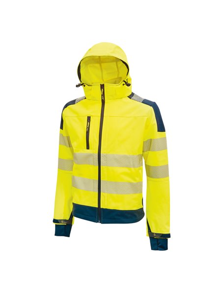 Giacca Softshell alta visibilitA' Miky giallo fluo Taglia L U-Power HL169YF-L