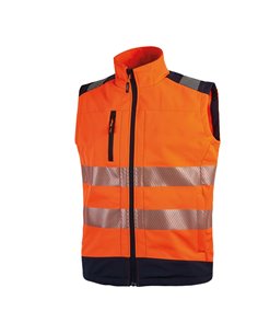 Gilet alta visibilitA' softshell Dany arancio fluo Taglia L U-Power HL173OF-L U-Power ALTA VISIBILITA'