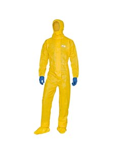 Tuta di protez. da rischio chimico DT300 Tg XL giallo Deltachem DT300XG