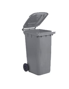Bidone carrellato 120Lt grigio per raccolta differenziata 1/120/5-GRB Mobil Plastic PATTUMIERE E BIDONI