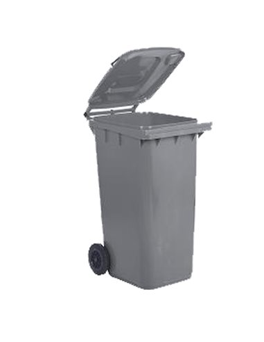 Bidone carrellato 120Lt grigio per raccolta differenziata 1/120/5-GRB Mobil Plastic PATTUMIERE E BIDONI
