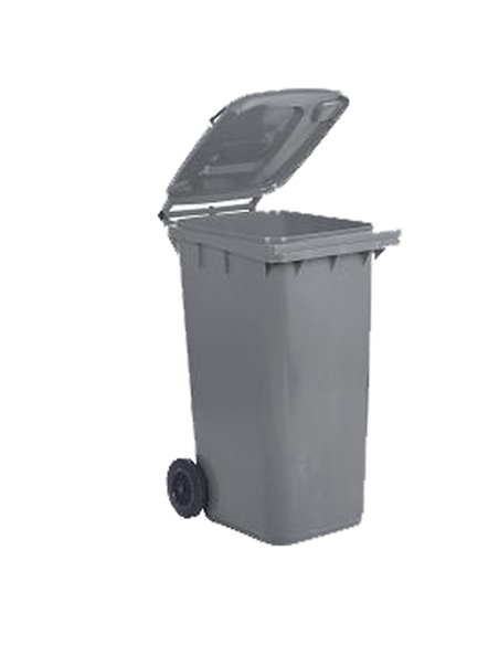 Bidone carrellato 120Lt grigio per raccolta differenziata 1/120/5-GRB Mobil Plastic PATTUMIERE E BIDONI