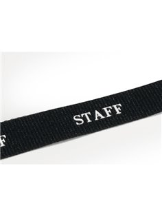 10 Cordoncini portabadge nero stampa STAFF Durable 8239-01 DURABLE PORTABADGE E ACCESSORI 2