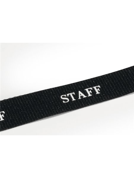 10 Cordoncini portabadge nero stampa STAFF Durable 8239-01 DURABLE PORTABADGE E ACCESSORI