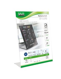 Display con base a L A4 -21x30cm Lebez 80984 LEBEZ PORTADEPLIANT DA TAVOLO