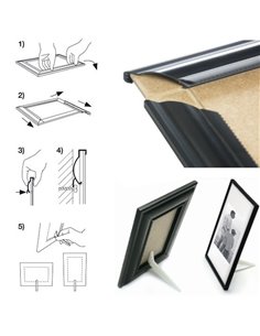 Cornice in PVC e crilex A4 argento Methodo K980165 2