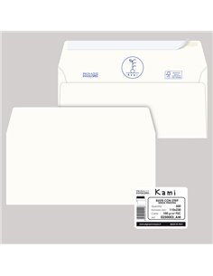 500 buste KAMI STRIP bianca carta riciclata FSC® s/finestra110x230mm 100gr Pigna 0250003AM Pigna Envelopes BUSTE COMMERCIALI