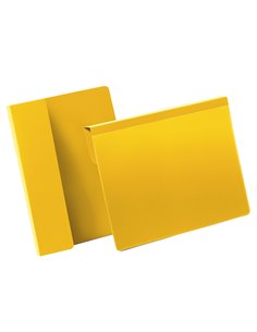 50 buste identificazione con aletta 210x148mm (A5-oriz) 1722 Giallo Durable 1722-04 DURABLE BUSTE PER IDENTIFICAZIONE E LEGGII