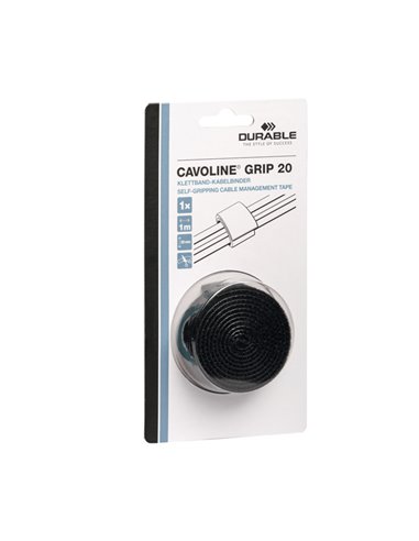 Fascetta fermacavi CAVOLINE Grip 20 100x2cm colore nero Durable 5032-01 DURABLE ACCESSORI PER PACCHI E BUSTE