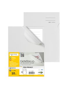 10 Cartelline a L per documenti riservati POLI PRIVACY Sei rota 662400
