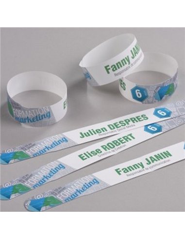 Braccialetti identificativi Bianco 5fg A4 265x18mm (10et/fg) laser Avery L4000-5 AVERY PORTABADGE E ACCESSORI
