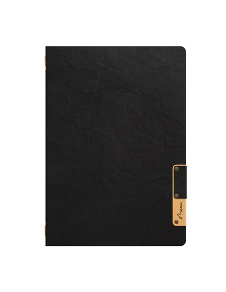 Porta MenU' A4-24,5x34cm Nero Nature con 1 INSERTO DOPPIO MC-NTA4-BL