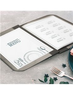 Porta MenU' A4-31,5x24cm Nero Essential MC-ESA4-BL SECURIT PORTA MENU' e ACCESSORI 2