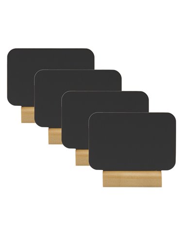 Set 4 mini lavagne segnaposto 7,5x9cm Securit FBT-RECT-4