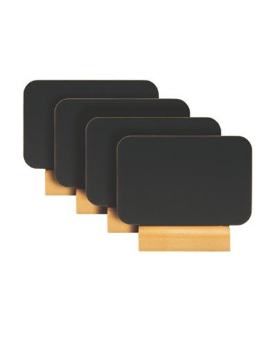 Set 4 mini lavagne segnaposto 7,5x9cm Securit FBT-RECT-4