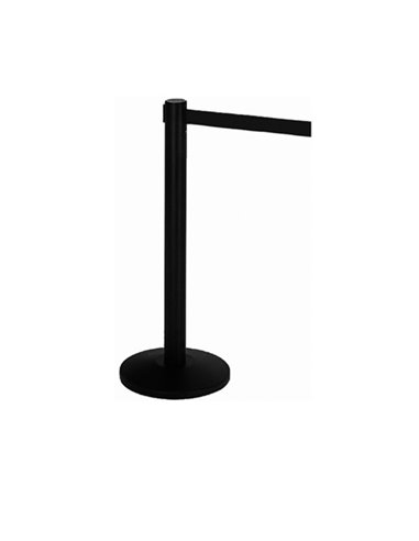 1 Colonnina segnapercorso Nera con nastro 200cm Nero ALFA 103342 Medial COLONNINE SEGNAPERCORSO E ACCESSORI
