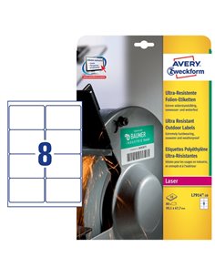 Etichette bianche in polietilene 99,1 x 67,7mm, Laser, 10fg Avery L7914-10 AVERY ETICHETTE CARTA COPY-LASER-INKJET