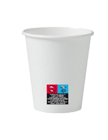 50 Bicchieri in carta con marcatura S.U.P 100ml Dopla Green 42158