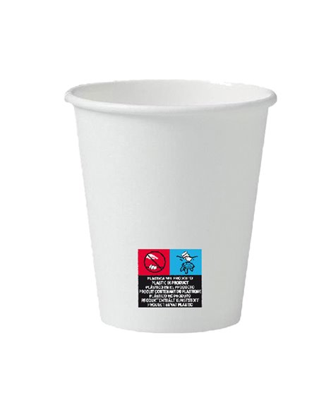 50 Bicchieri in carta con marcatura S.U.P 100ml Dopla Green 42158