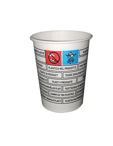 50 Bicchieri in carta con marcatura S.U.P 180ml Dopla Green 42159 DOPLA BICCHIERI E CANNUCCE MONOUSO
