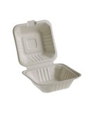50 Vaschette Hamburger box 15x15cm Take away BIO Leone Q2022