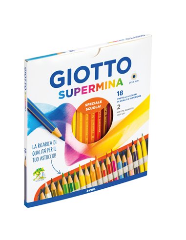 Astuccio 18 pastelli Supermina Giotto F237900 GIOTTO PASTELLI COLORATI