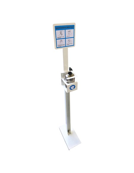 Piantana da terra con supporto per dispenser da 500ml 5015/2 METALPLUS IGIENIZZANTI E DISPENSER