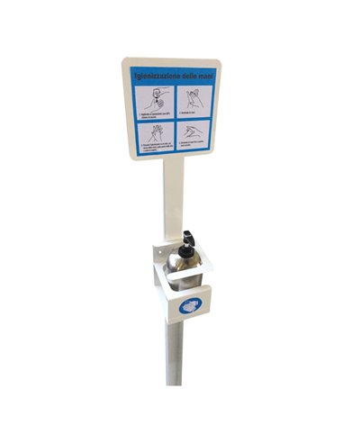 Piantana da terra con supporto per dispenser da 500ml 5015/2 METALPLUS IGIENIZZANTI E DISPENSER