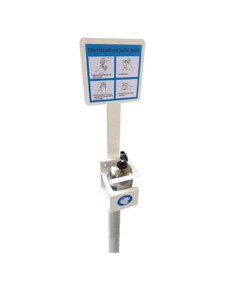 Piantana da terra con supporto per dispenser da 500ml 5015/2 METALPLUS IGIENIZZANTI E DISPENSER