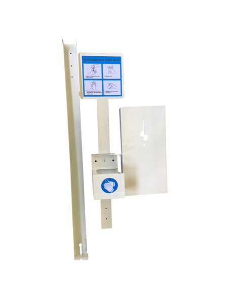 Piantana da terra con supporto per dispenser da 500ml 5015/2 METALPLUS IGIENIZZANTI E DISPENSER