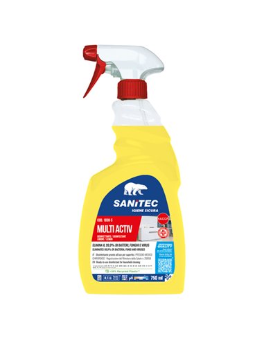 Sgrassatore Disinfettante Multi Activ 750ml Limone Sanitec 1838-S
