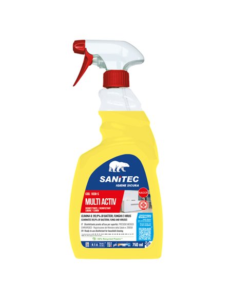 Sgrassatore Disinfettante Multi Activ 750ml Limone Sanitec 1838-S