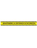 Conf. 5 adesivi da terra L90xH10cm "MANTENERE LA DISTANZA DI SICUREZZA" 1605066