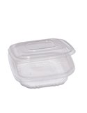 Pack 50 contenitori in PP coperchio incernierato 15,5x15,5cm H3,7cm QC1-500 48411052