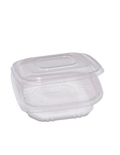 Pack 50 contenitori in PP coperchio incernierato 15,5x15,5cm H3,7cm QC1-500 48411052 EUROPACK CONTENITORI PER ALIMENTI-BORSE-...