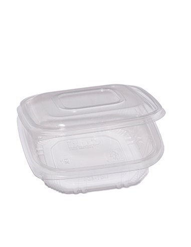 Pack 50 contenitori in PP coperchio incernierato 15,5x15,5cm H3,7cm QC1-500 48411052 EUROPACK CONTENITORI PER ALIMENTI-BORSE-...