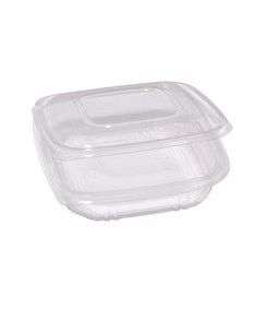 Pack 50 contenitori in PP coperchio incernierato 18,5x18,5cm H3,7cm QC2-750 48421022 EUROPACK CONTENITORI PER ALIMENTI-BORSE-...