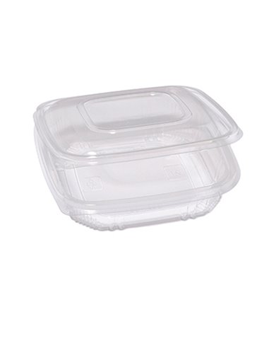 Pack 50 contenitori in PP coperchio incernierato 18,5x18,5cm H3,7cm QC2-750 48421022 EUROPACK CONTENITORI PER ALIMENTI-BORSE-...