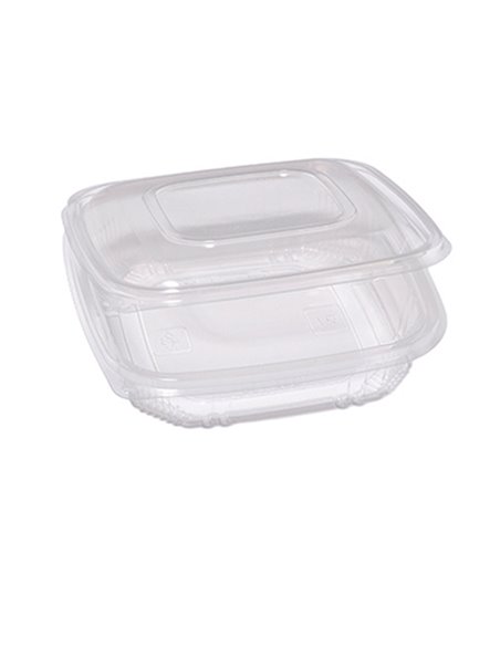 Pack 50 contenitori in PP coperchio incernierato 18,5x18,5cm H3,7cm QC2-750 48421022 EUROPACK CONTENITORI PER ALIMENTI-BORSE-...