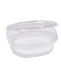 Pack 50 contenitori ovali in PET con coperchio incernierato 18x15,1cm Europack 1507310001