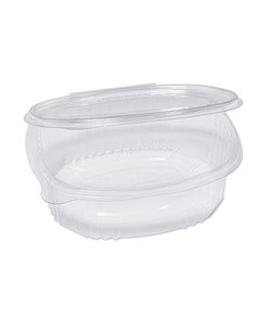 Pack 50 contenitori ovali in PET con coperchio incernierato 18x15,1cm Europack 1507310001 EUROPACK CONTENITORI PER ALIMENTI-B...