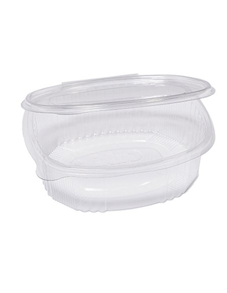 Pack 50 contenitori ovali in PET con coperchio incernierato 18x15,1cm Europack 1507310001 EUROPACK CONTENITORI PER ALIMENTI-B...