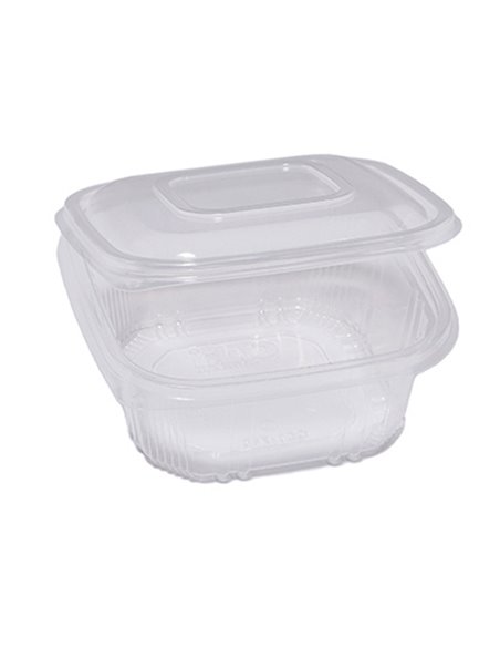 Pack 50 contenitori in PP coperchio incernierato 15,5x15,5cm H5,7cm QC1-750 48411072 EUROPACK CONTENITORI PER ALIMENTI-BORSE-...