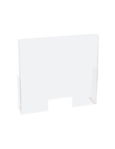 Schermo protettivo da banco CON feritoia H60xL80cm in PET Lebez 81034.